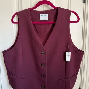 Old Navy Women's Plum Button-Front Vest